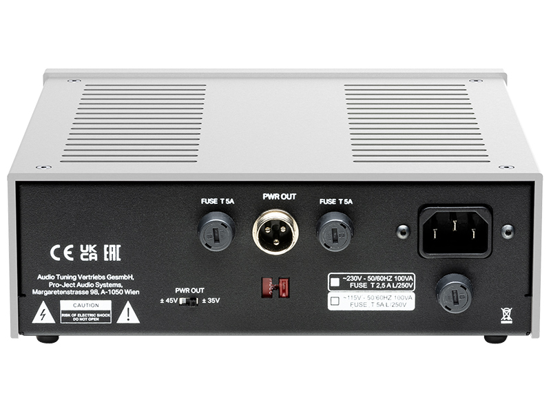 Pro-Ject-Power_Box_RS2_Amp-silver-back Pro-Ject Power Box RS2 Amp silver vista posteriore