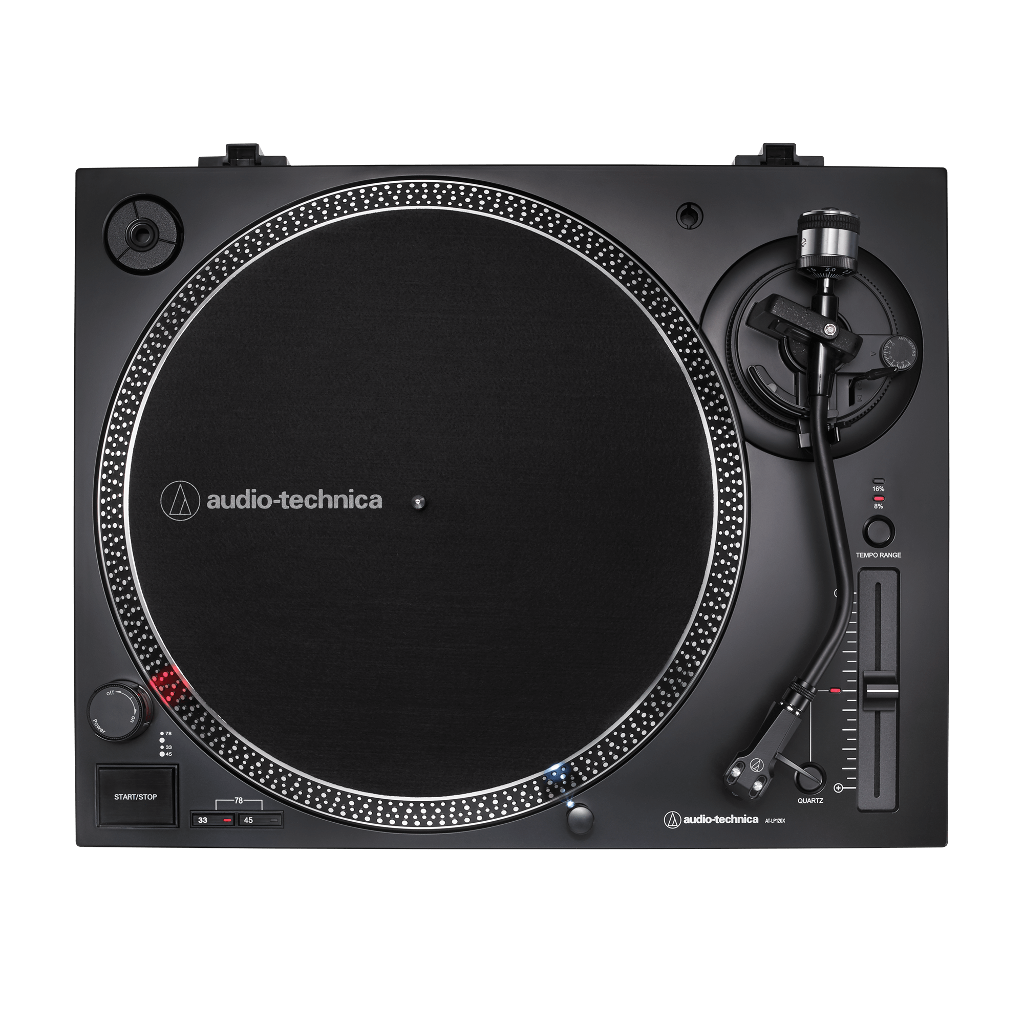 audio-technica-at-lp120xusb-nero-top audio-technica at-lp120xusb nero vista dall'alto