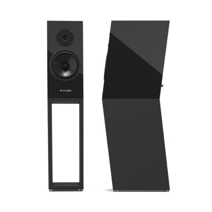 pylon audio diamond 18 monitor mkii black glossy vista laterale