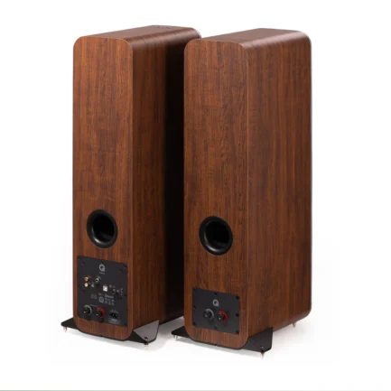 coppia q acoustics m40 walnut vista posteriore